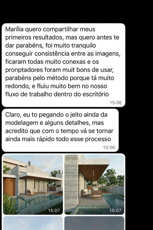 Mensagem de aluno