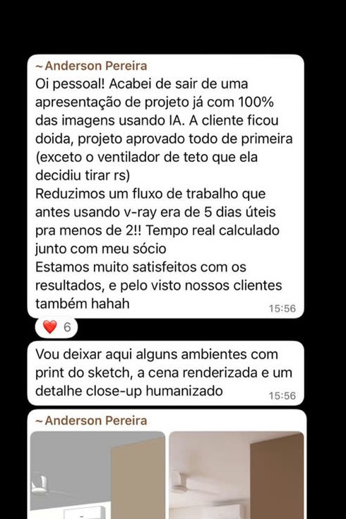 Mensagem de aluno