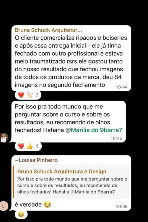 Mensagem de aluno